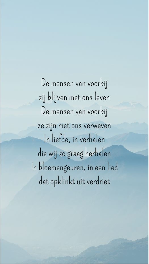 gedicht voor het overlijden van een moeder