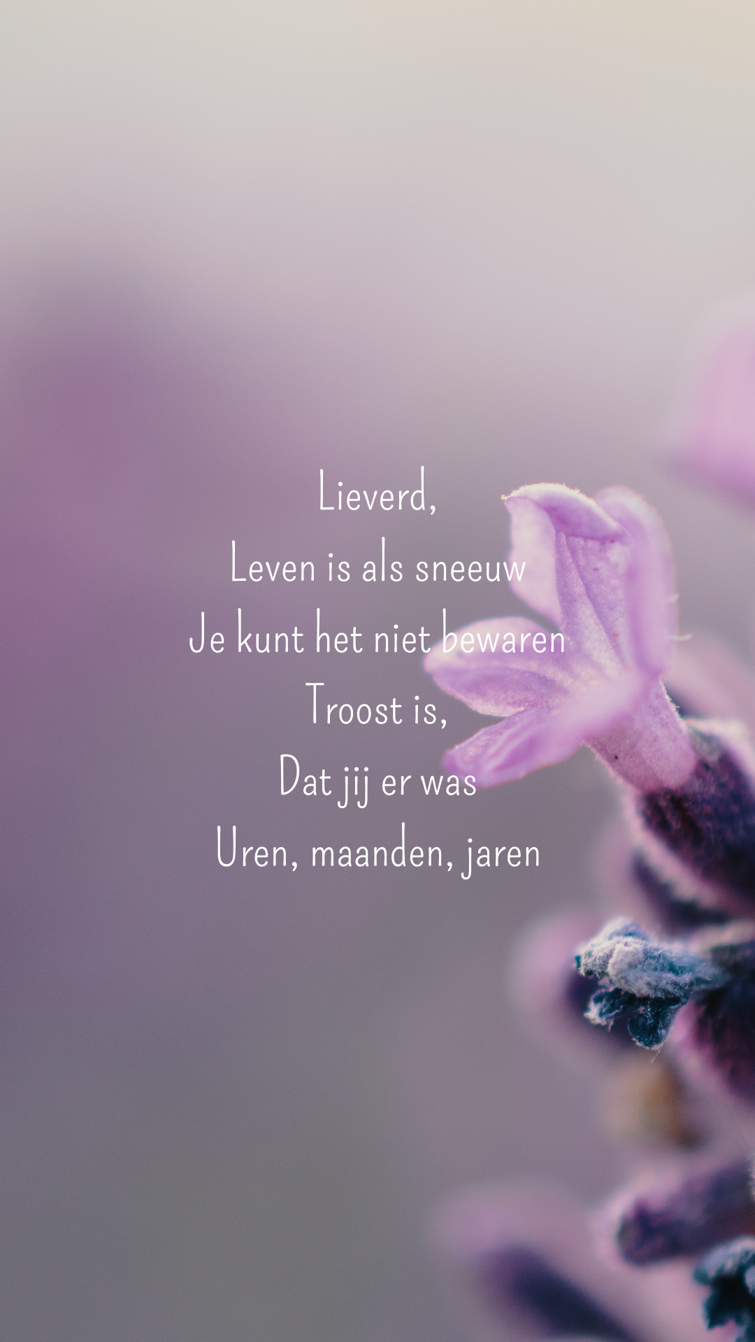 overlijden moeder gedicht