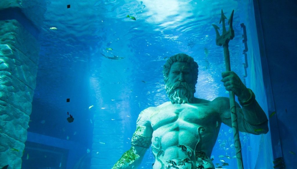 De Griekse god Poseidon